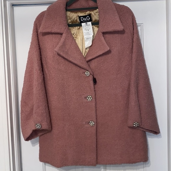 Dolce & gabbana pink heavy jacket nwt size 42 - Picture 6 of 14